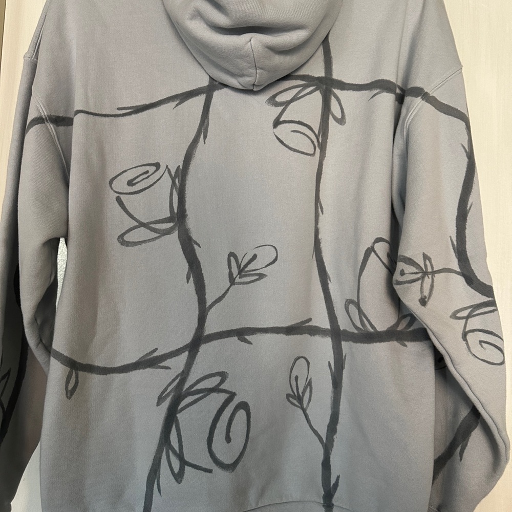 Collina Strada Women Hoodie Silver Roses Rhinestone - Picture 5 of 11